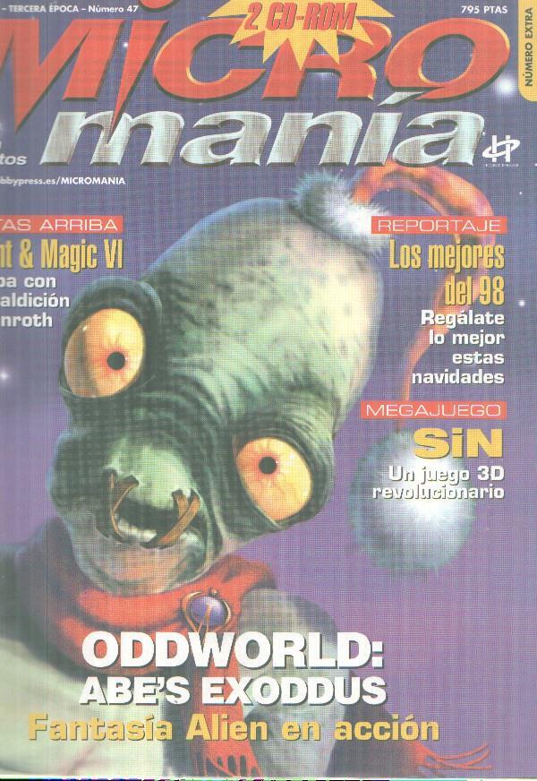 Micromania, 3ª epoca numero 47, sin el CD ROM, conserva el suplemento