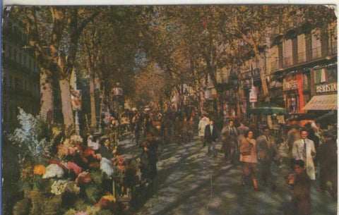 Postal 5927 : Las ramblas de las flores, Barcelona