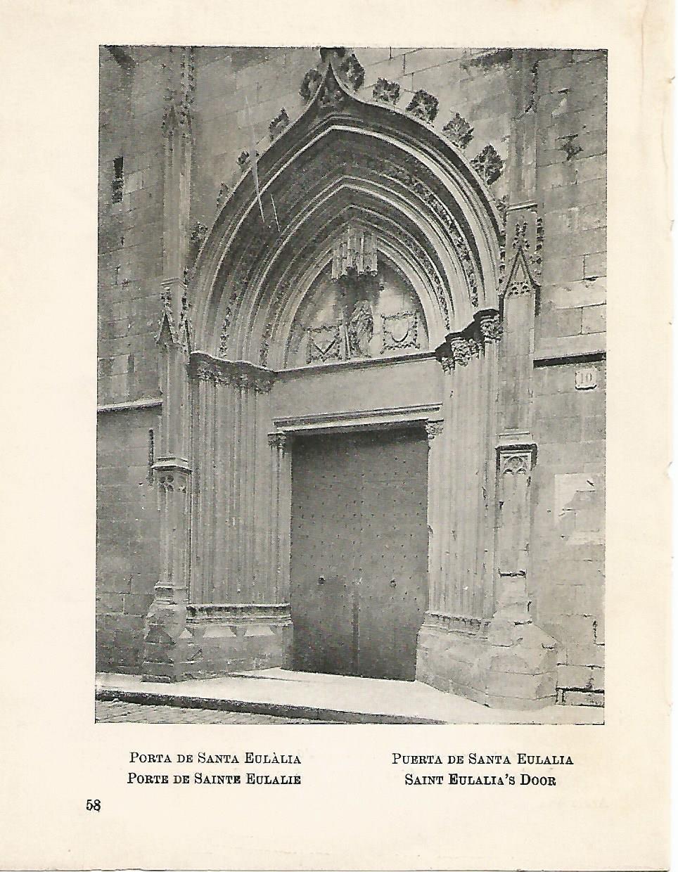 Lamina 1082: CATEDRAL DE BARCELONA. Puerta de Santa Eulalia