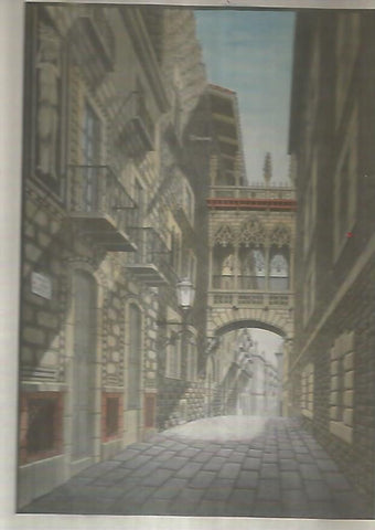 LAMINA 10404: Calle del Obispo en Barcelona