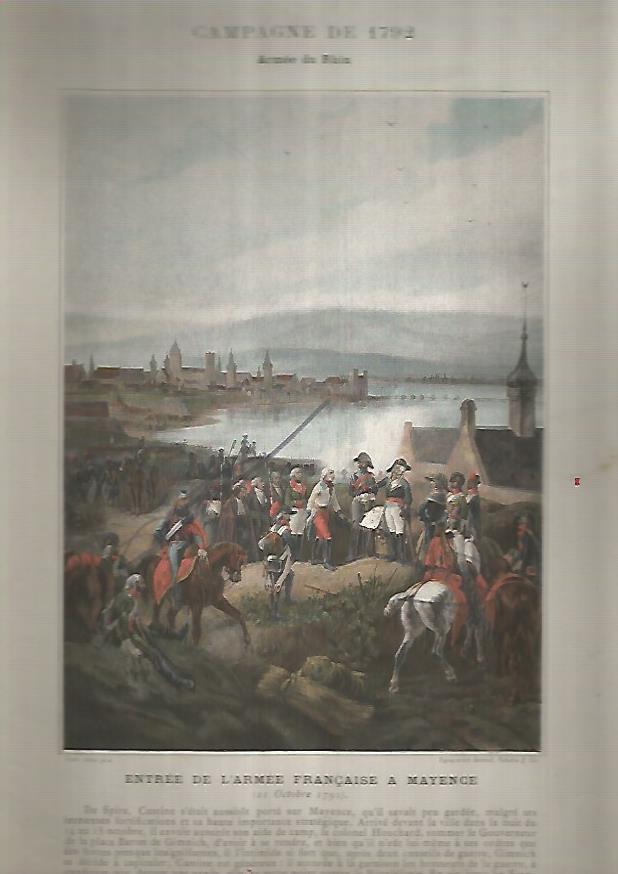 LAMINA 10412: Campaña de 1792. Entrada del ejercito frances en Mayence