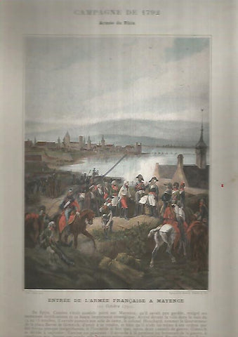 LAMINA 10412: Campaña de 1792. Entrada del ejercito frances en Mayence
