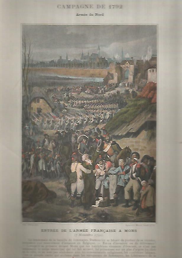 LAMINA 10416: Campaña de 1792. Entrada del ejercito frances en Mons