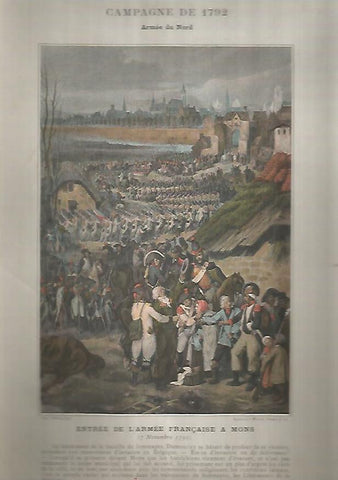 LAMINA 10416: Campaña de 1792. Entrada del ejercito frances en Mons