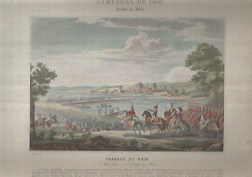 LAMINA 10428: Campaña de 1800. Paso por el Rhin