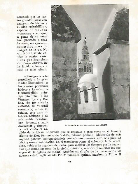 LAMINA 10730: La Giralda y las almenas del Alcazar