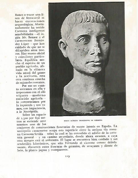 LAMINA 10753: Busto romano de Carmona