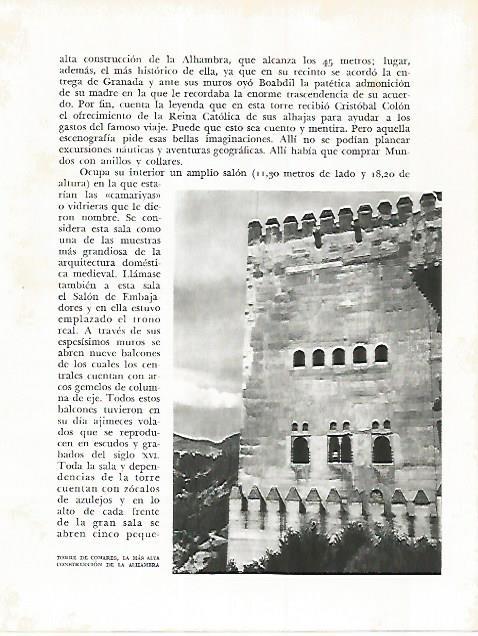 LAMINA 10871: Torre de Comares en la Alhambra