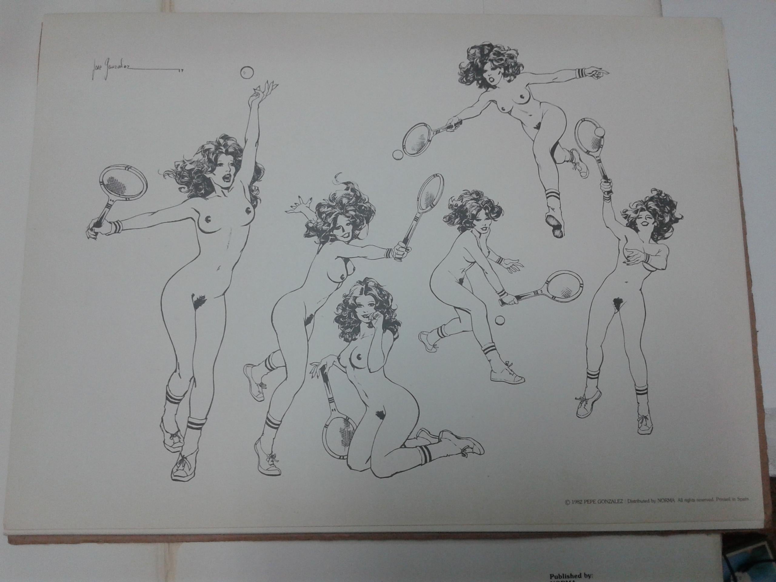 Portafolio con diez laminas de Pepe Gonzalez (dibujante de Vampirella)  