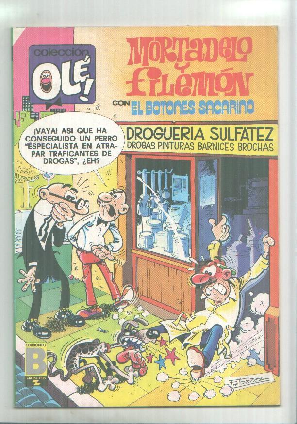 Coleccion Ole numero 164-M.93: Mortadelo y Filemon + El Botones Sacarino: cubierta Drogueria Sulfatez