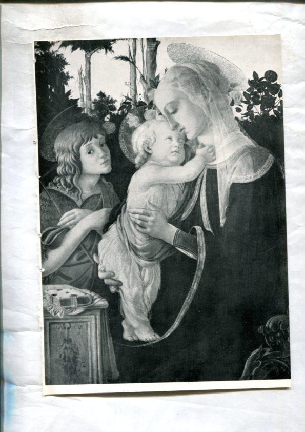 LEI racconti della vita di Maria: Lamina 15: La vergine col bambino por Sandro Botticelli