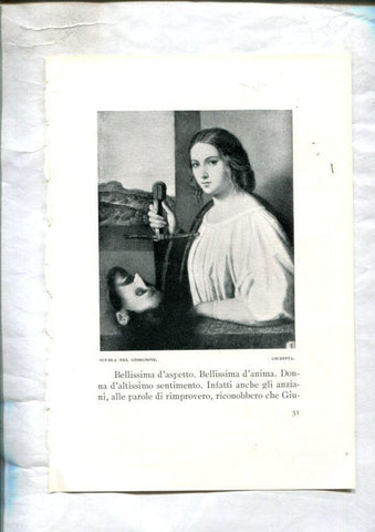  LEI racconti della vita di Maria: Lamina 19: Giuditta por Scuola del Giorgione