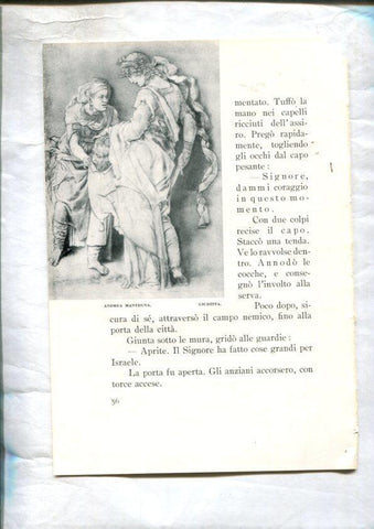  LEI racconti della vita di Maria: Lamina 21: Giuditta por Andrea Mantegna
