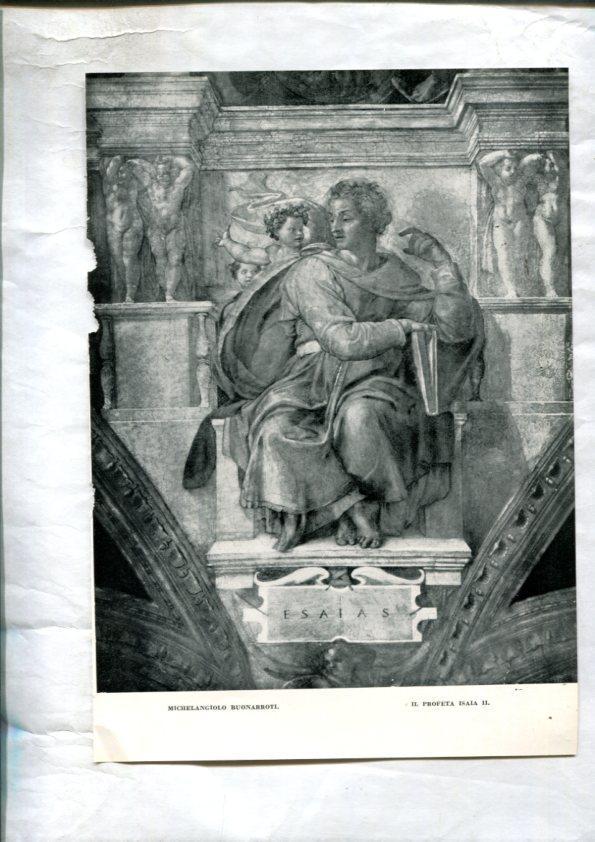  LEI racconti della vita di Maria: Lamina 24: Il profeta Isaia II por Michelangiolo Buonarroti y 