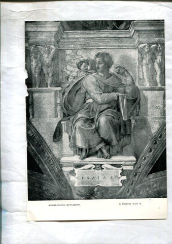  LEI racconti della vita di Maria: Lamina 24: Il profeta Isaia II por Michelangiolo Buonarroti y 