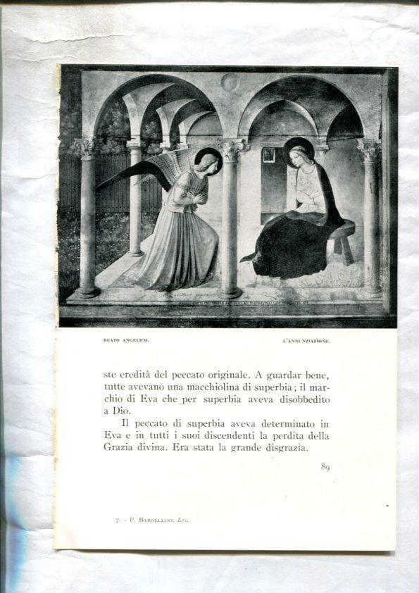  LEI racconti della vita di Maria: Lamina 32: L'annunziazione por Beato Angelico y Un angiolo por Giotto