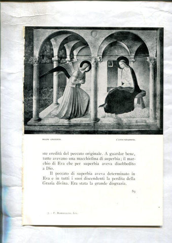  LEI racconti della vita di Maria: Lamina 32: L'annunziazione por Beato Angelico y Un angiolo por Giotto