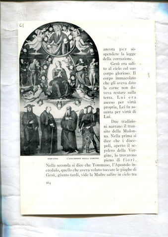  LEI racconti della vita di Maria: Lamina 61: L'assunta da a San Tommaso la sua cintura por Filippo Lippi y 