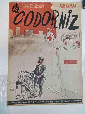 Revista: La Codorniz numero 0766, 22 de Julio de 1956 año XVI - Afilador