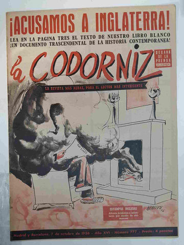Revista: La Codorniz numero 0777, 7 de octubre de 1956 año XVI - Calentarse por medio de chimeneas