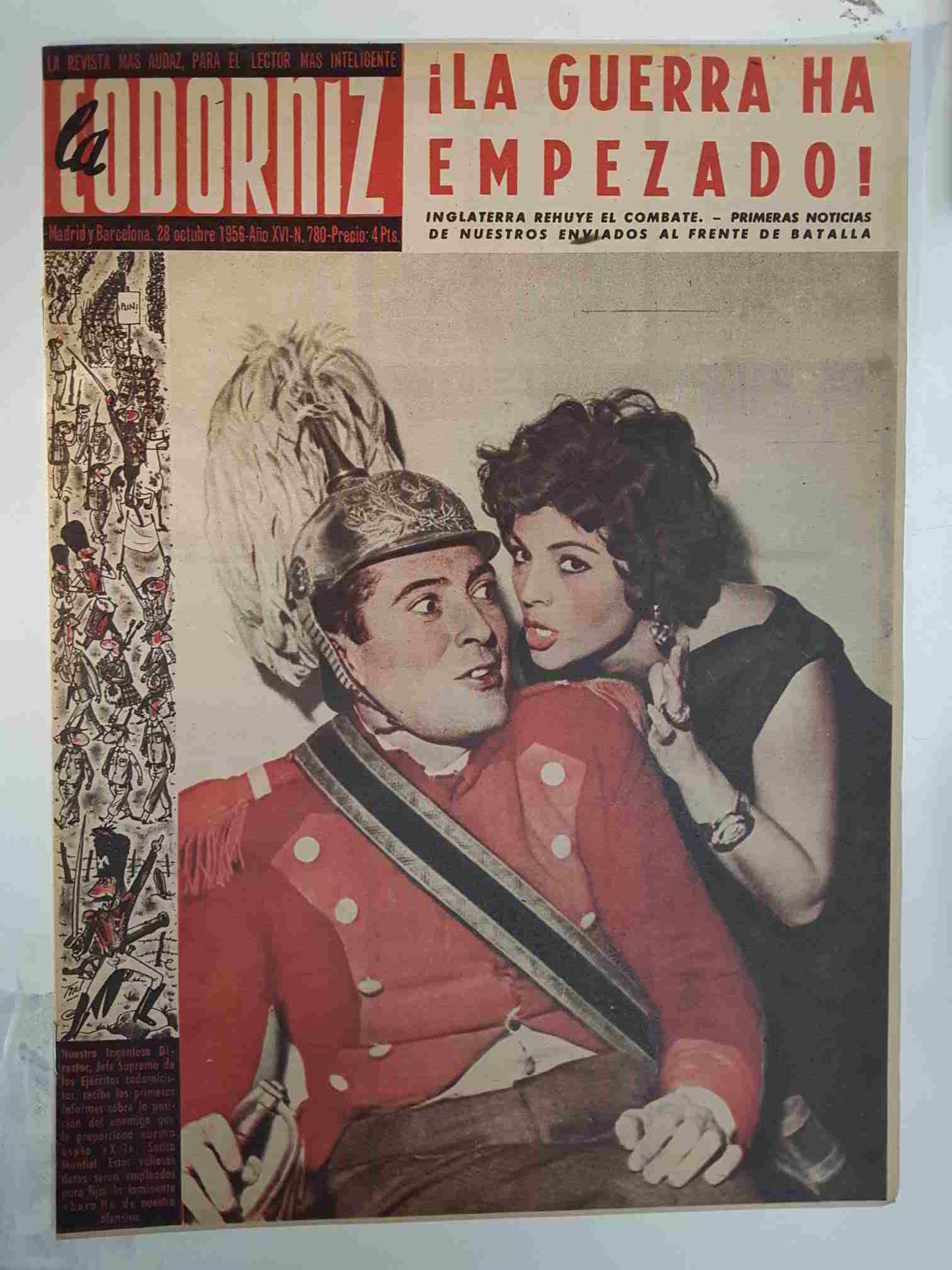 Revista: La Codorniz numero 0780, 28 de octubre de 1956 año XVI - La guerra ha empezado