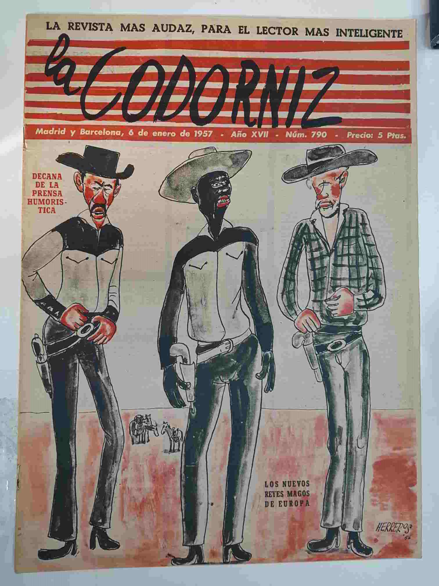 Revista: La Codorniz numero 0790, 6 de enero de 1957 año XVII - los nuevos reyes magos de Europa
