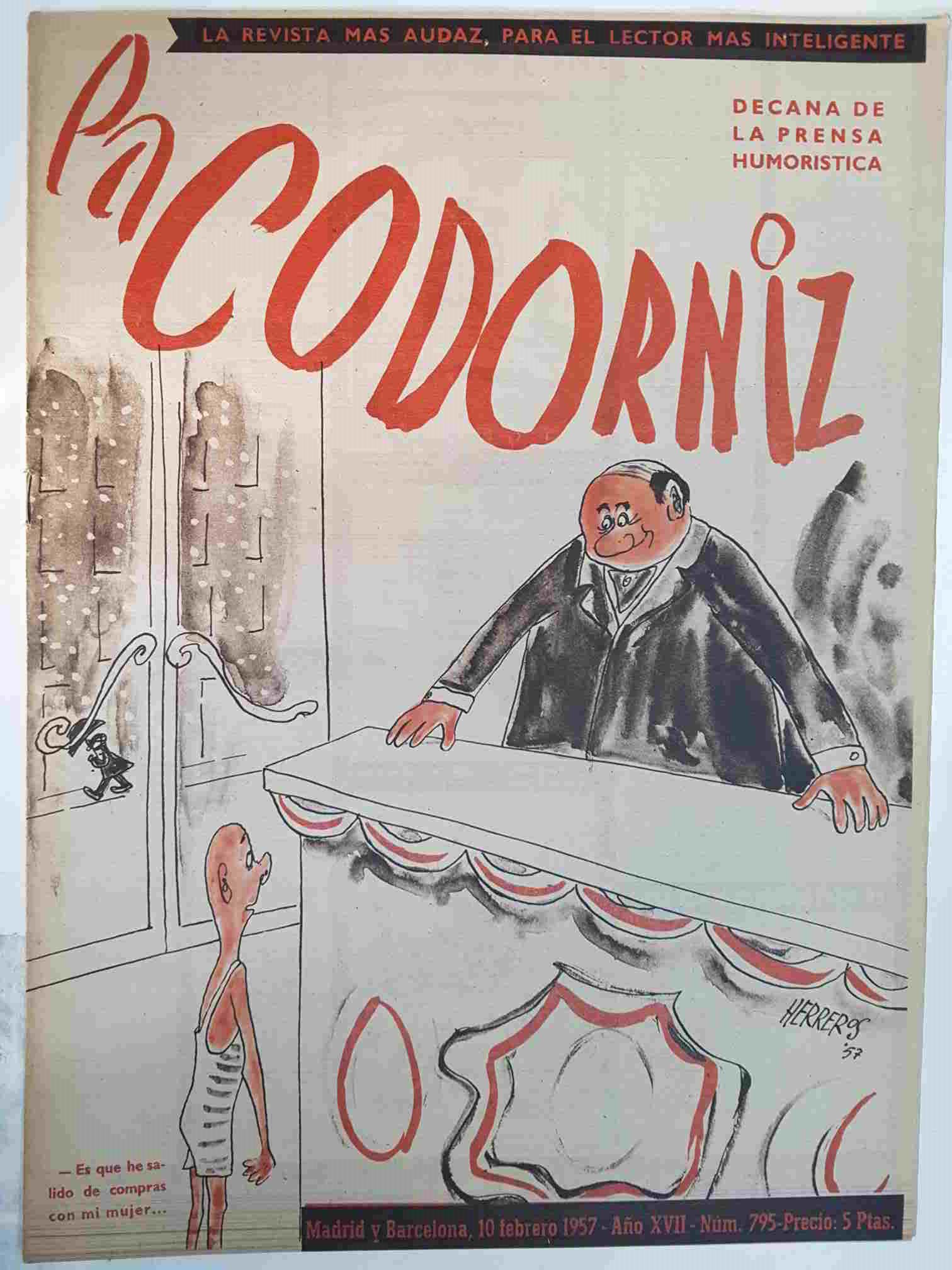 Revista: La Codorniz numero 0795, 10 de febrero de 1957 año XVII