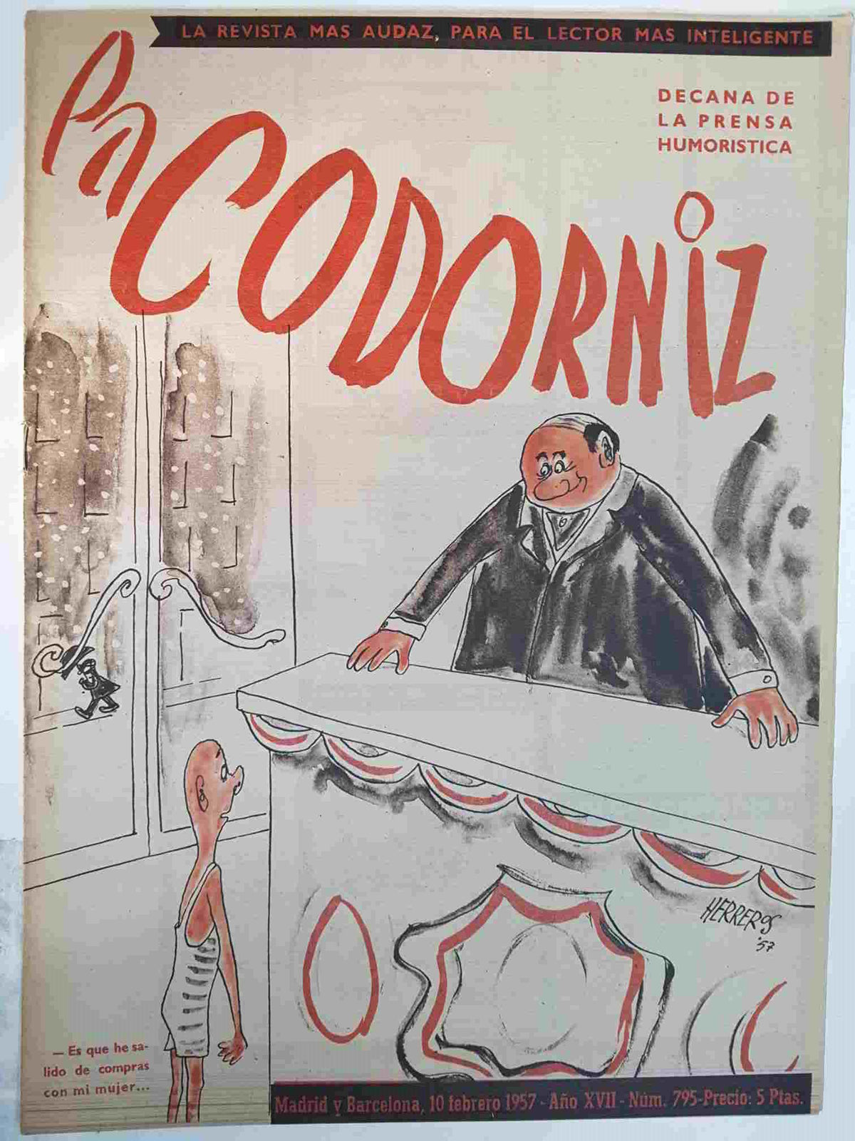 Revista: La Codorniz numero 0795, 10 de febrero de 1957 año XVII