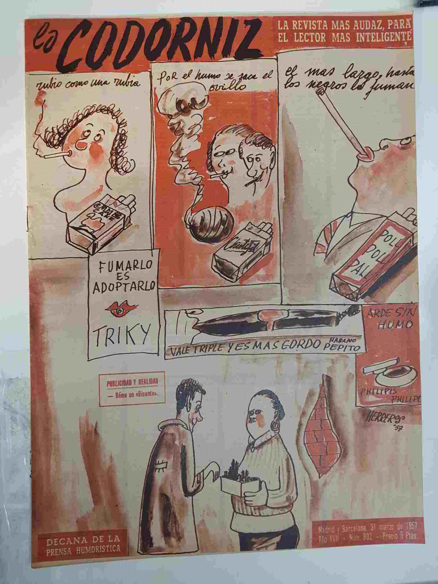 Revista: La Codorniz numero 0802, 31 de marzo de 1957 año XVII