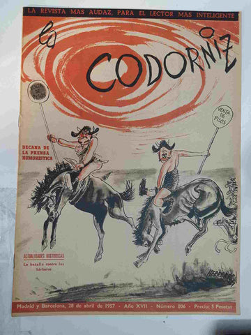 Revista: La Codorniz numero 0806, 28 de abril de 1957 año XVII - la batalla contra los barbaros