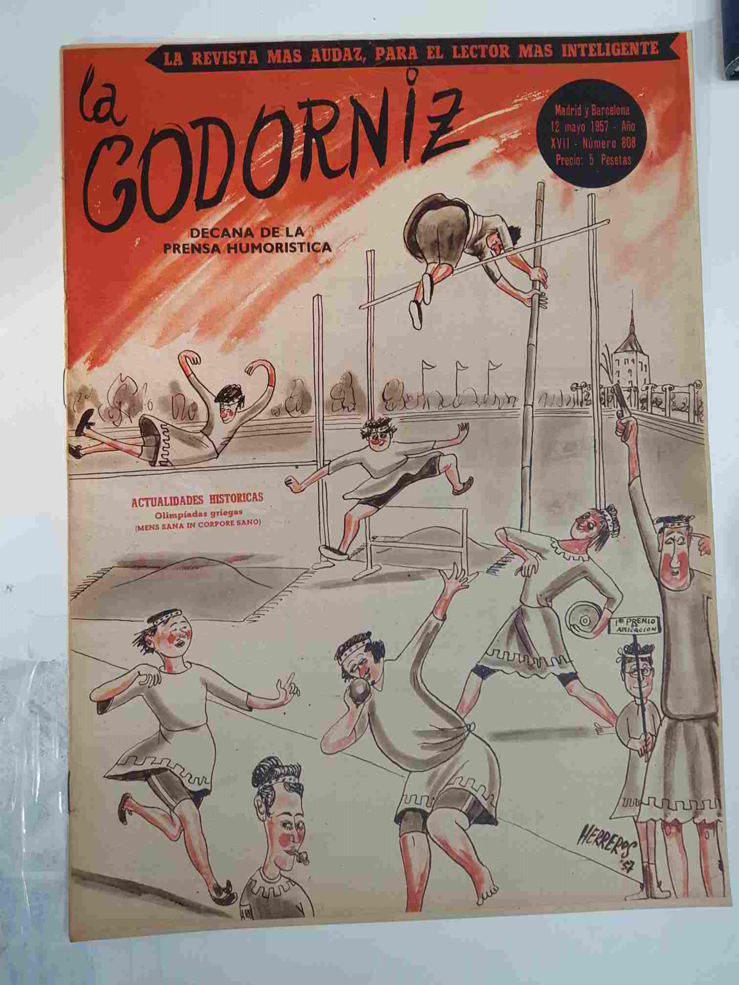 Revista: La Codorniz numero 0808, 12 de mayo de 1957 año XVII - olimpiadas griegas