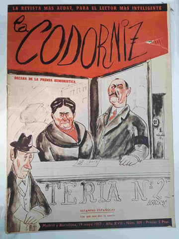 Revista: La Codorniz numero 0809, 19 de mayo de 1957 año XVII - los que nos dan la suerte