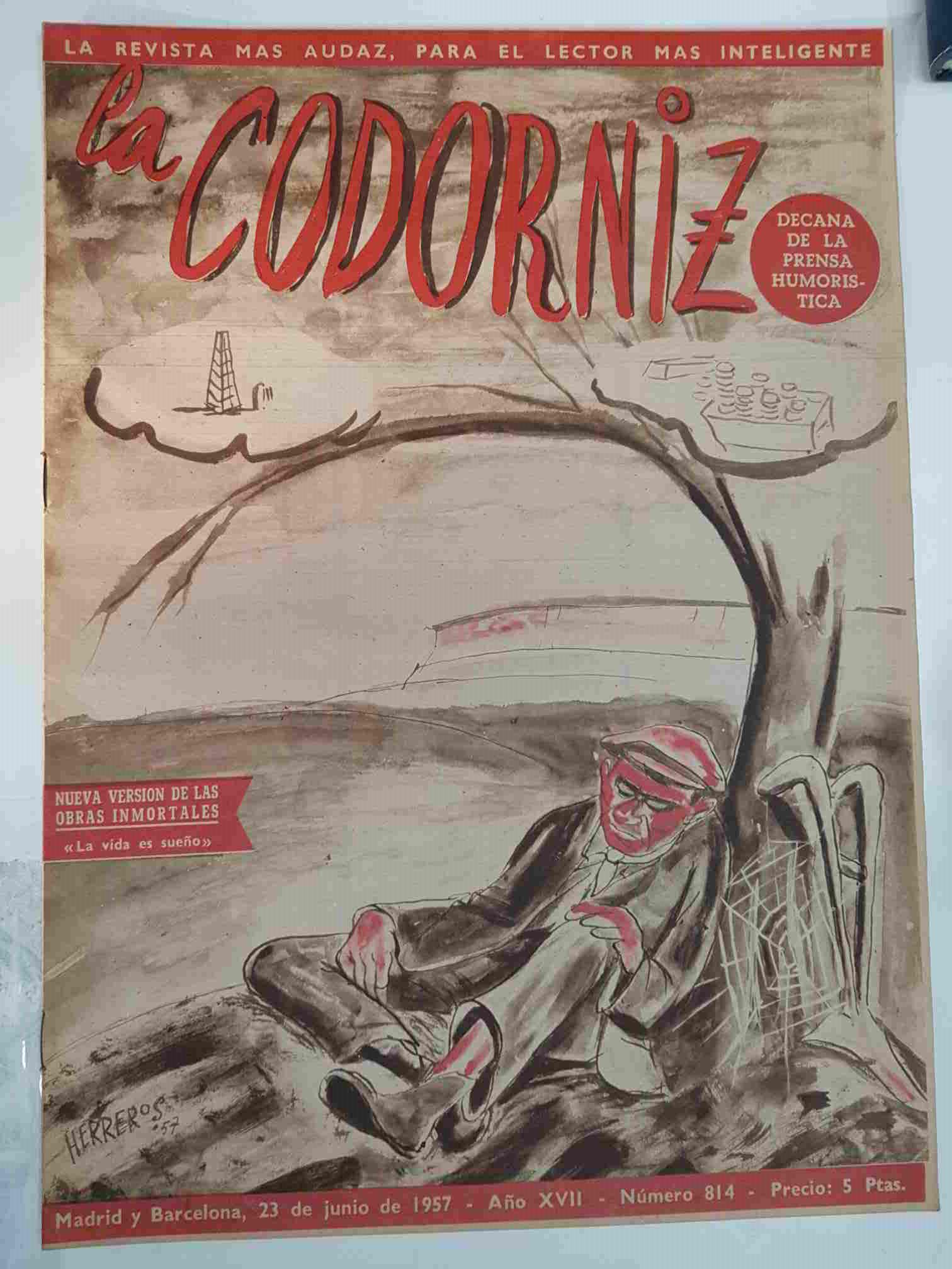 Revista: La Codorniz numero 0814, 23 de junio de 1957 año XVII - la vida es sueño