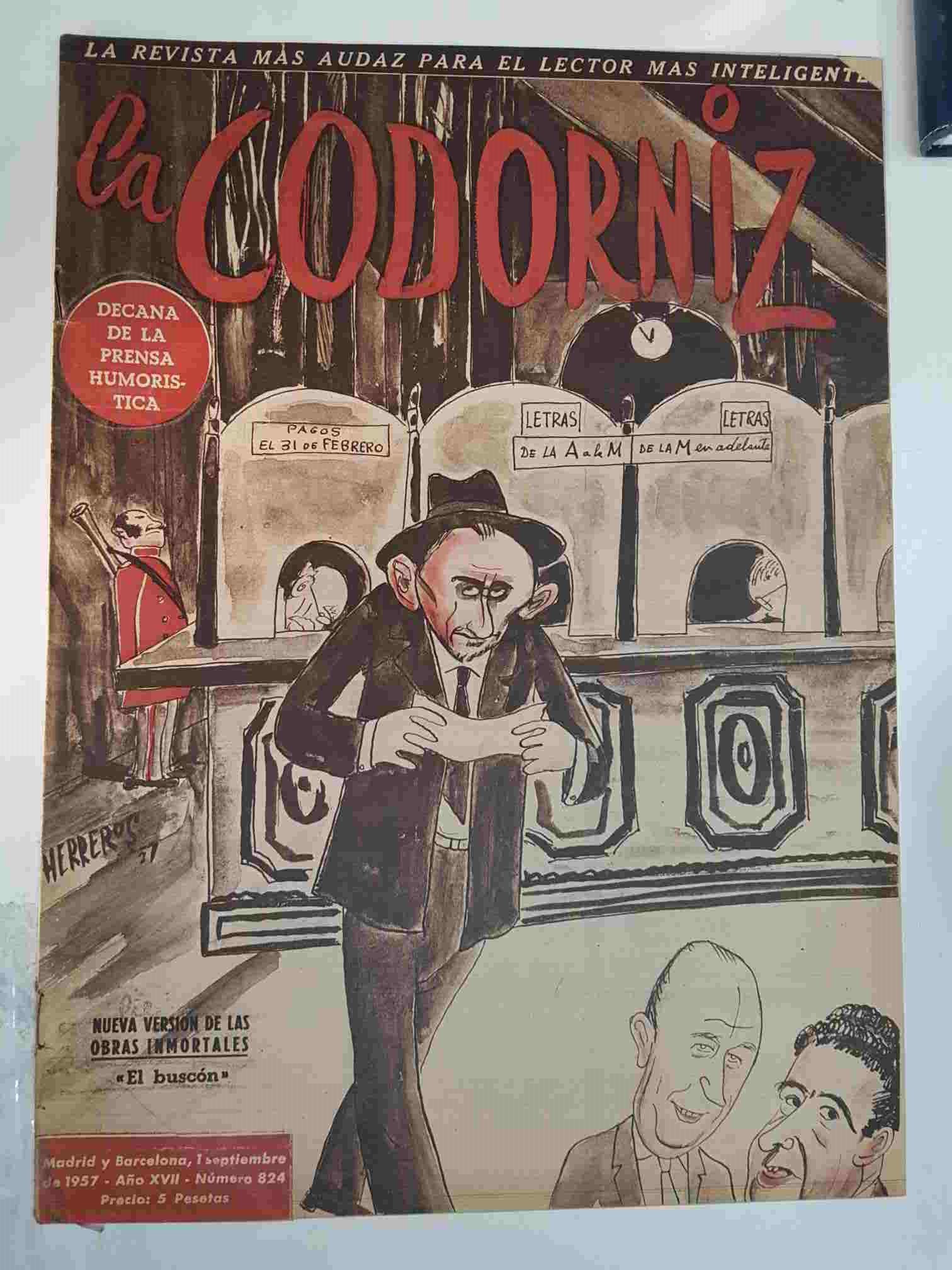 Revista: La Codorniz numero 0824, 1 de septiembre de 1957- El buscon