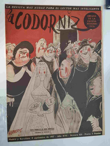Revista: La Codorniz numero 0825, 8 de septiembre de 1957- Romeo y Julieta