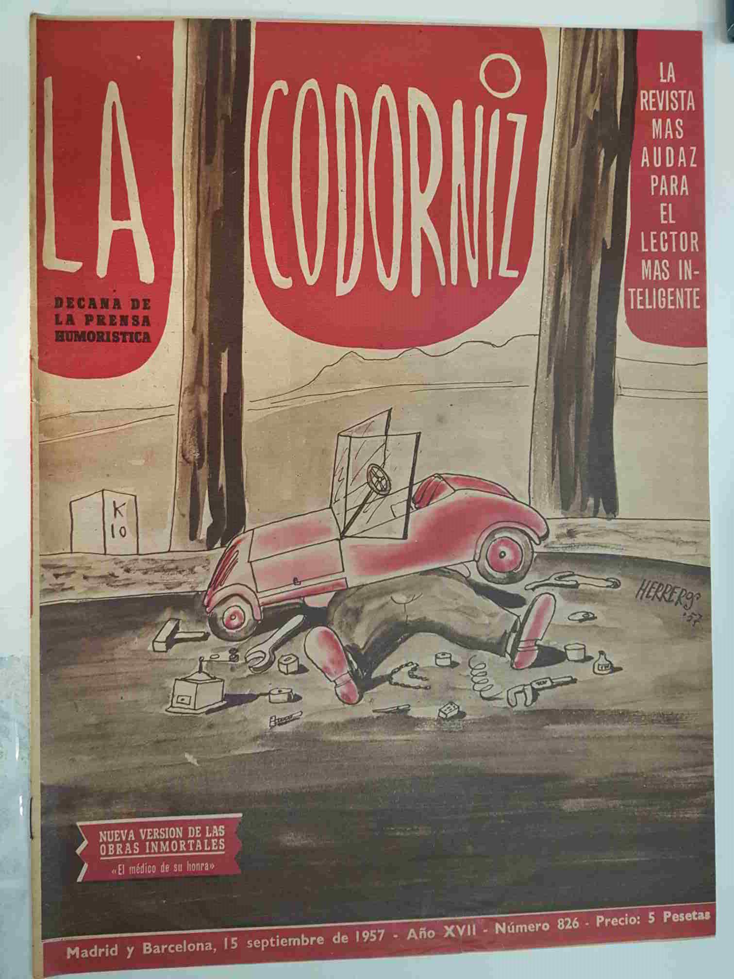 Revista: La Codorniz numero 0826, 15 de septiembre de 1957- El medico de su honra