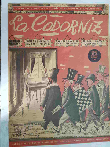 Revista: La Codorniz numero 0858, 27 de abril de 1958 año XVIII - Conferencia de alto nivel