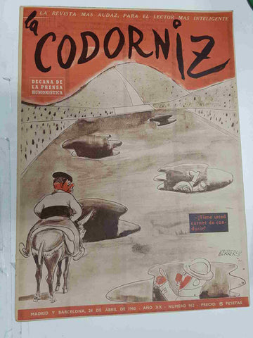 Revista: La Codorniz numero 0962, 24 de abril de 1960 año XX - Tiene usted carnet de conducir