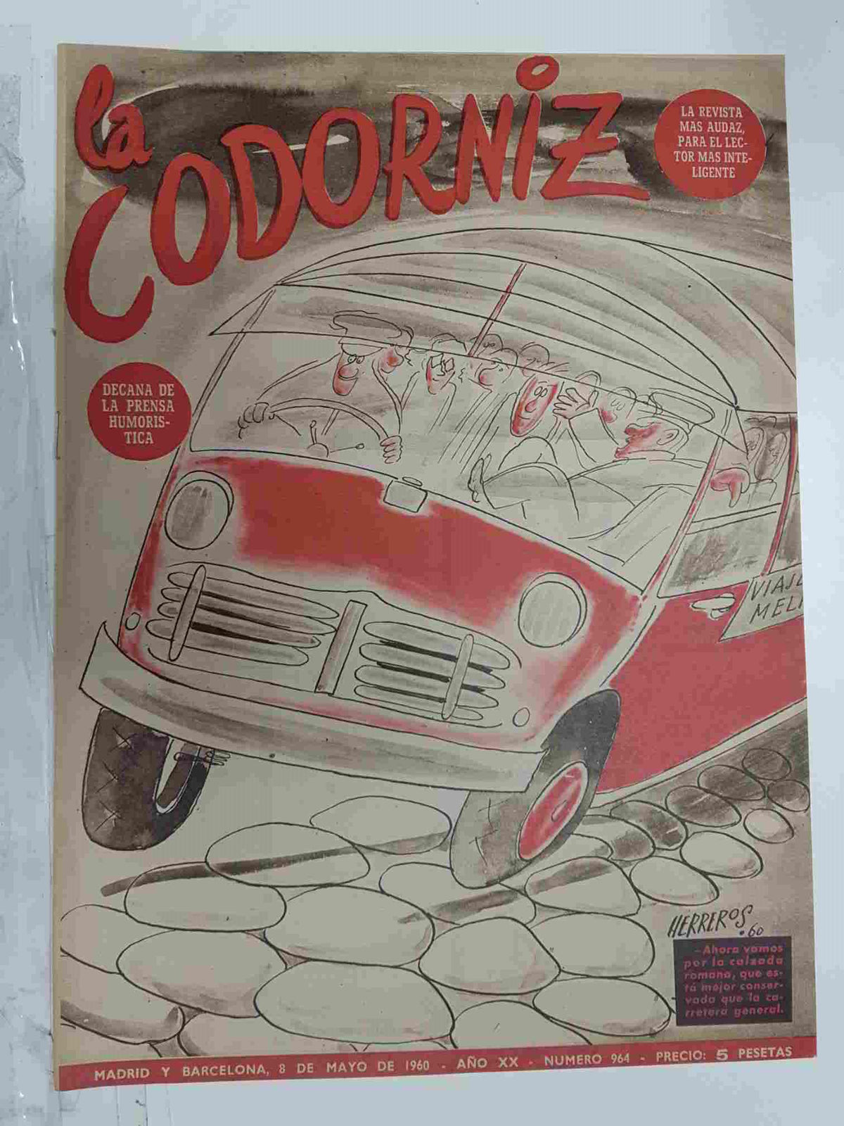 Revista: La Codorniz numero 0964, Año XX, 8 de Mayo de 1960