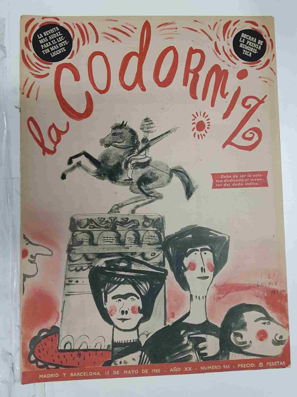 Revista la Codorniz: num 0965, Año XX, 15 de Mayo de 1960