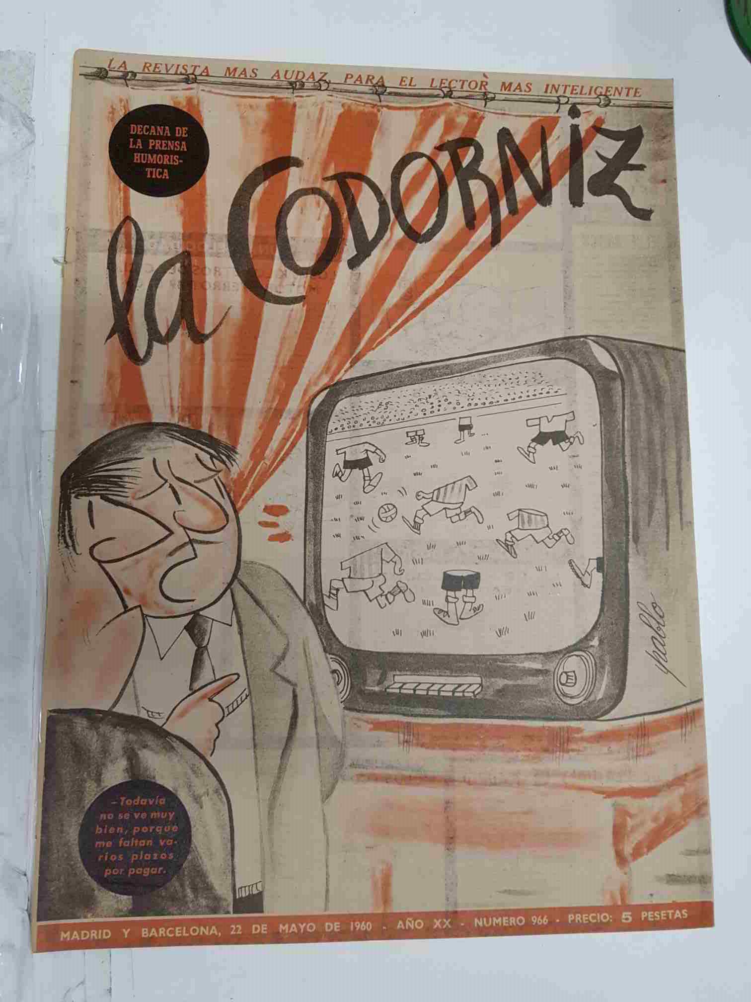Revista la Codorniz: num 0966, Año XX, 22 de Mayo de 1960