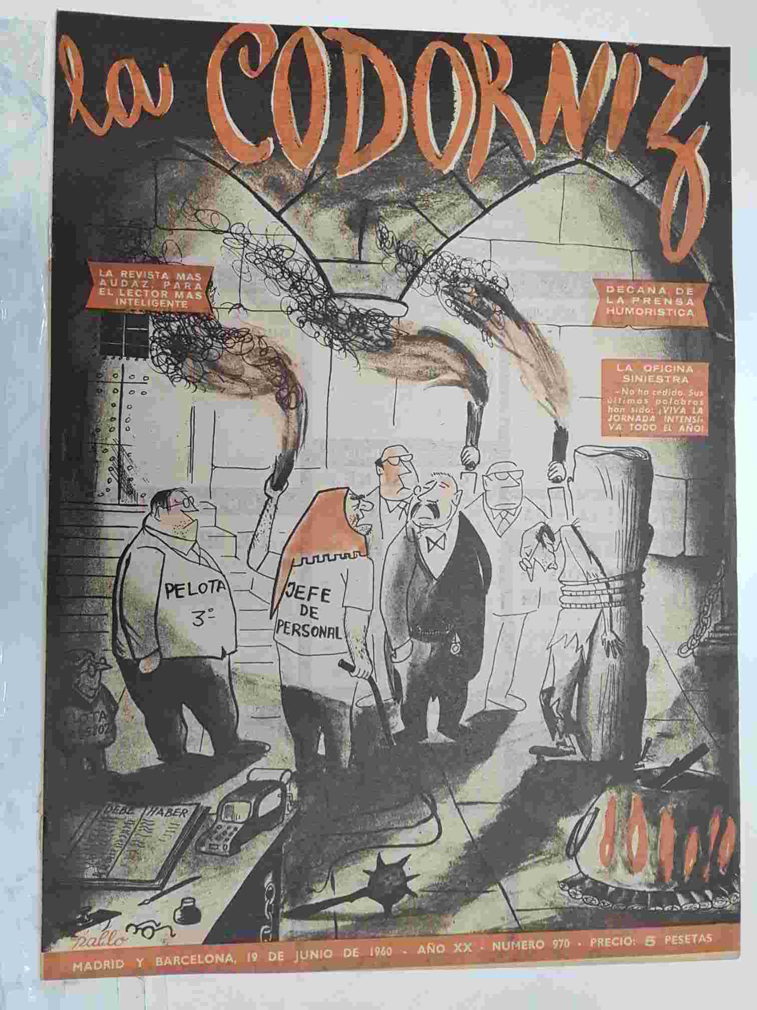 Revista la Codorniz: num 0970, Año XX, 19 de Junio de 1960 - La oficina siniestra
