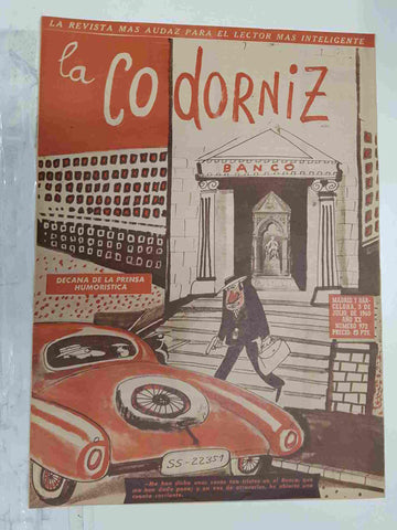 Revista la Codorniz: num 0972, Año XX, 3 de Julio de 1960 - Banco