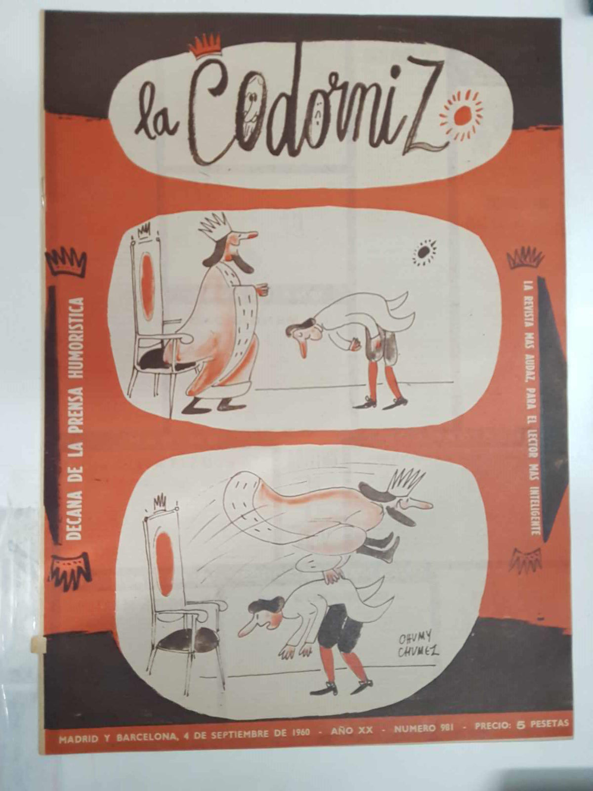 Revista la Codorniz: num 0981, Año XX, 4 de septiembre de 1960