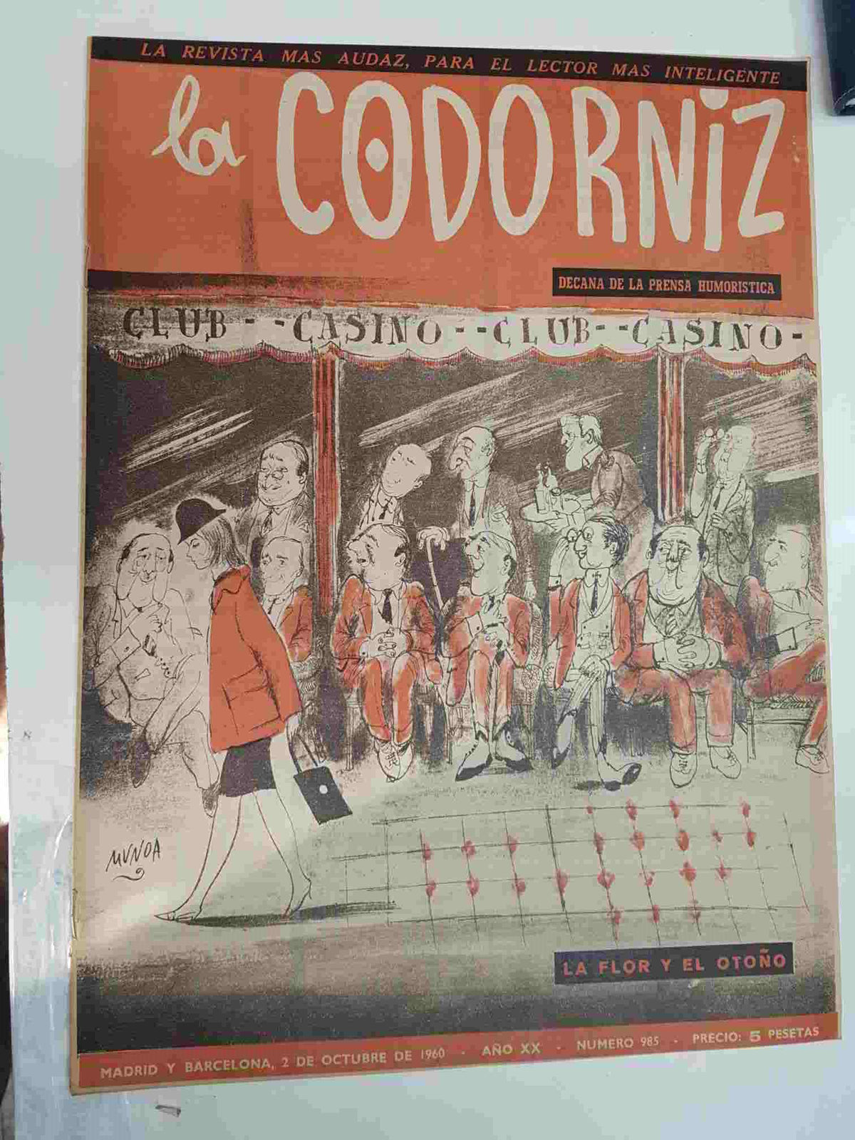 Revista la Codorniz: num 0985, Año XX, 2 de octubre de 1960 - La flor y el otoño