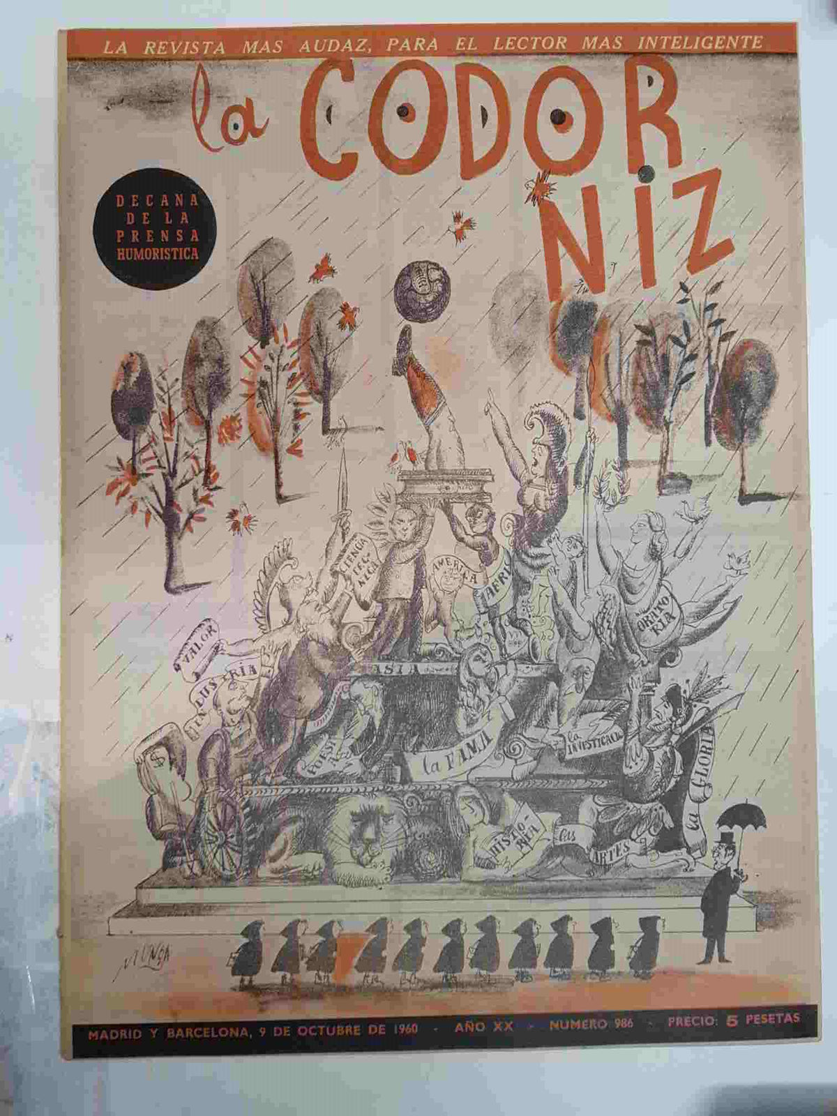Revista la Codorniz: num 0986, Año XX, 9 de octubre de 1960