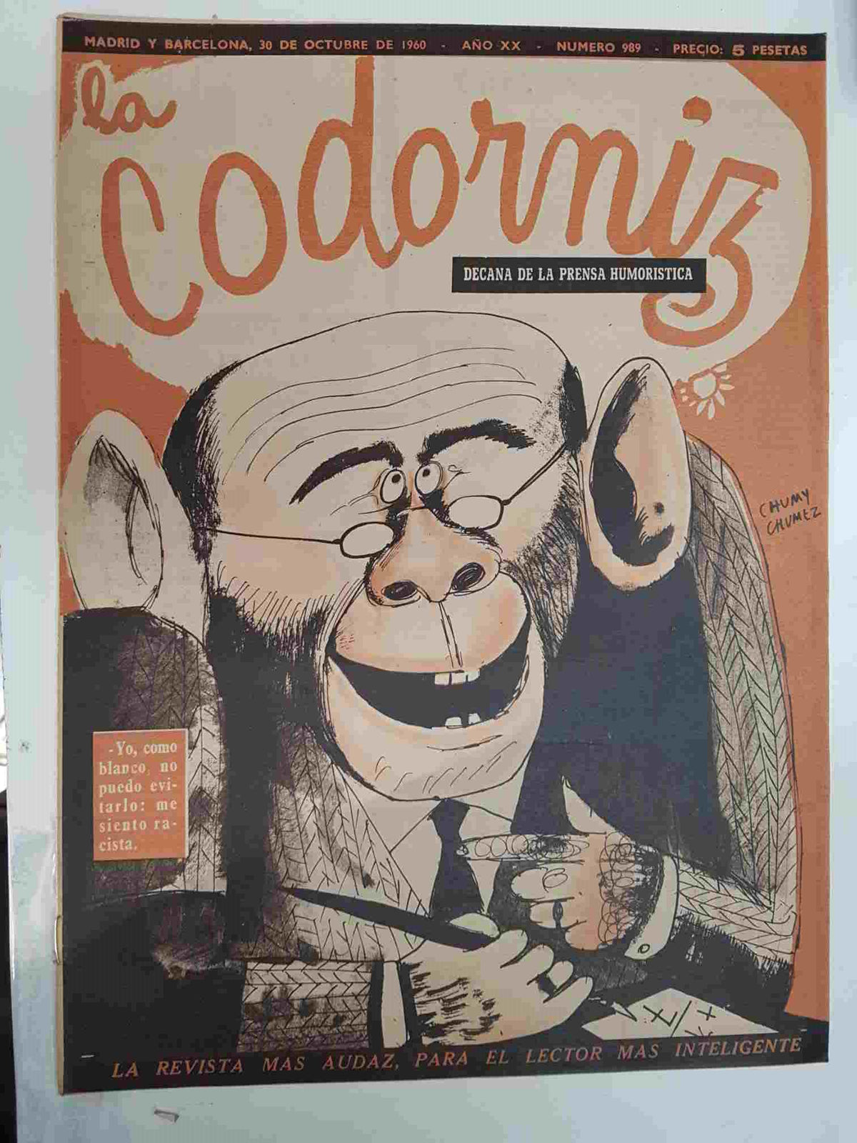Revista la Codorniz: num 0989, Año XX, 30 de octubre de 1960