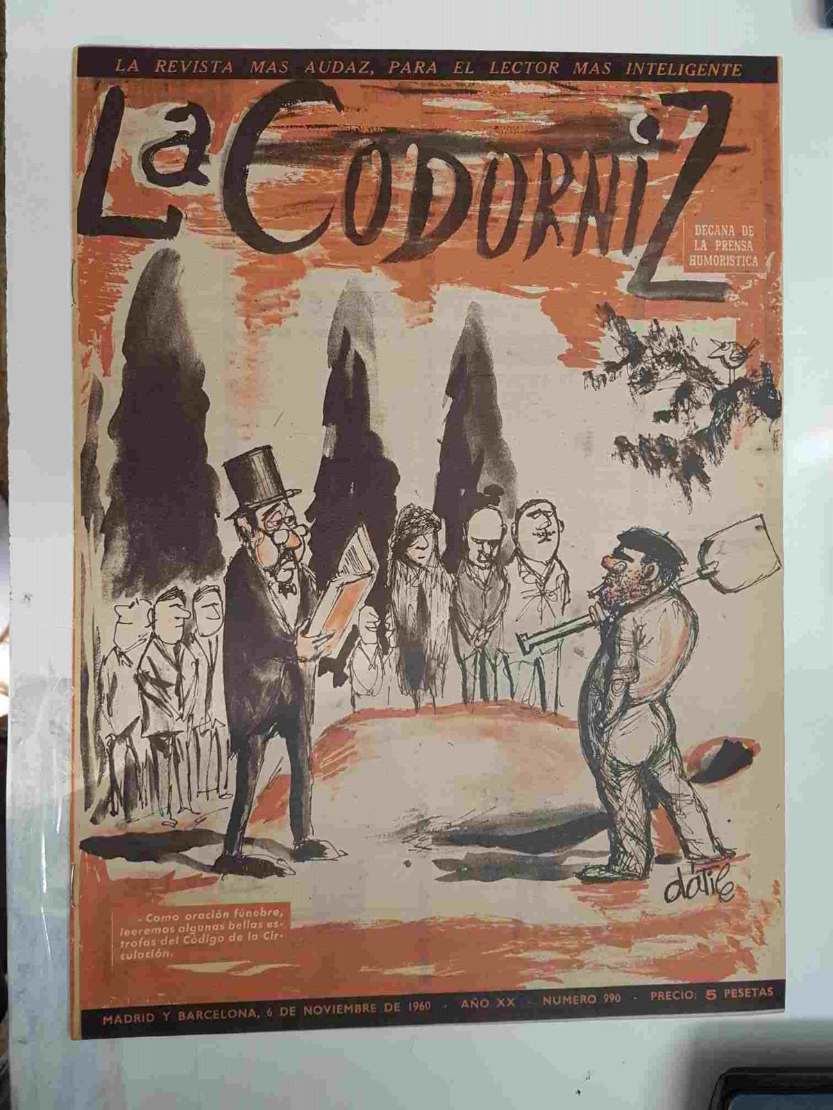 Revista la Codorniz: num 0990, Año XX, 6 de noviembre de 1960
