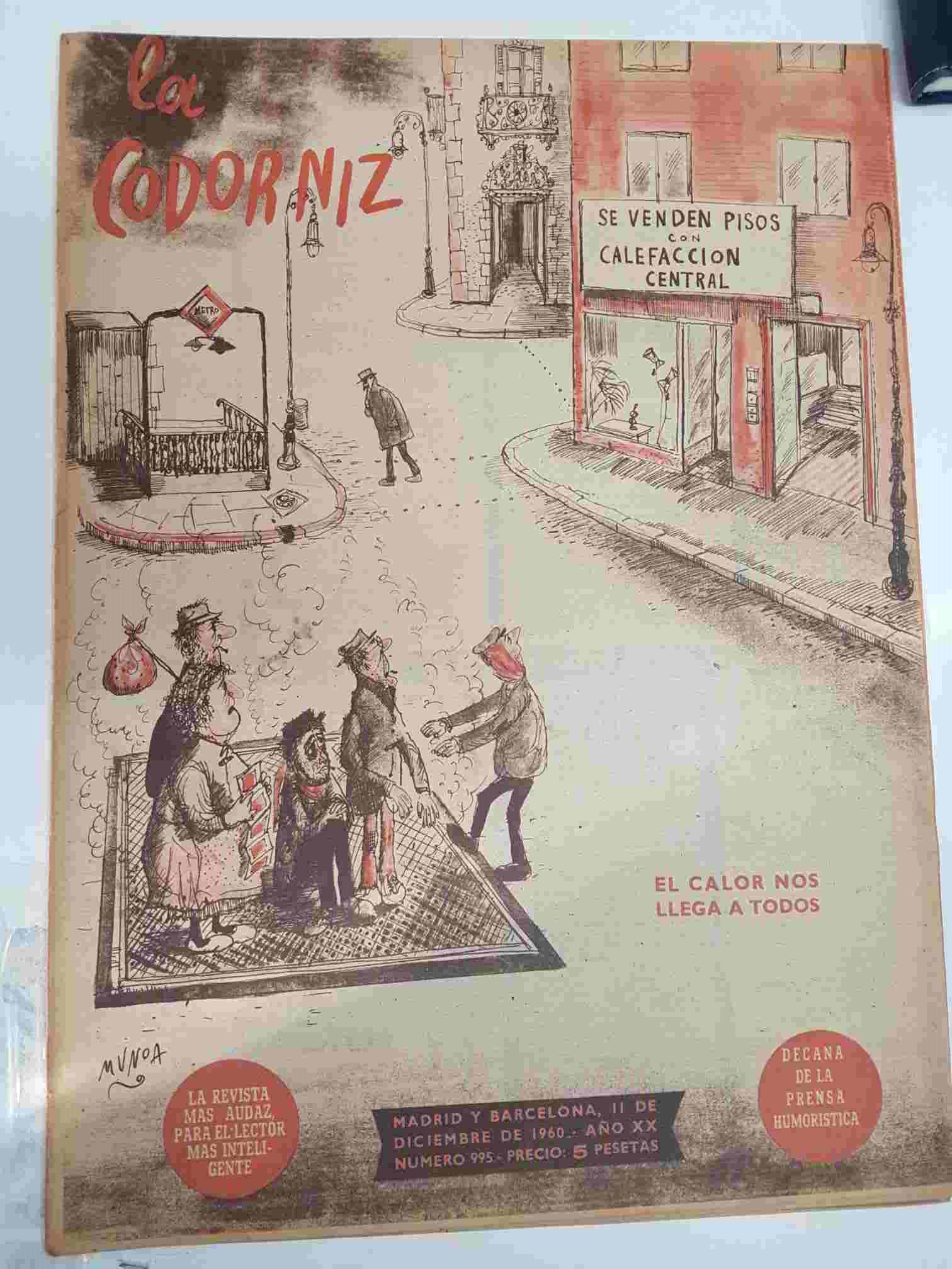 Revista la Codorniz: num 0995, Año XX, 11 de Diciembre de 1960 - El calor nos llega a todos
