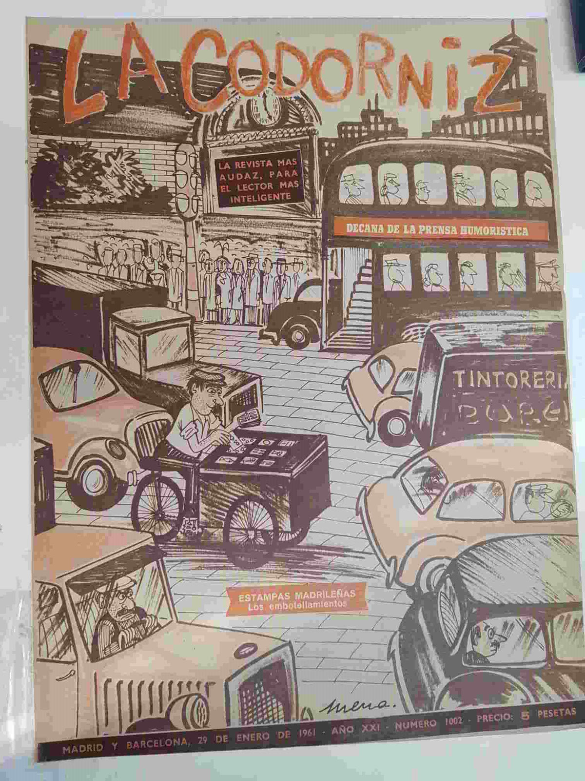 Revista la Codorniz: num 1002, Año XXI, 29 de Enero de 1961 - Los embotellamientos